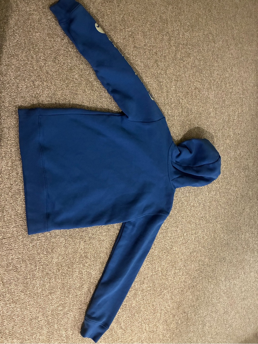 Carhartt Royal Blue Hoodie with Yellow Logo - Picture 3 of 3